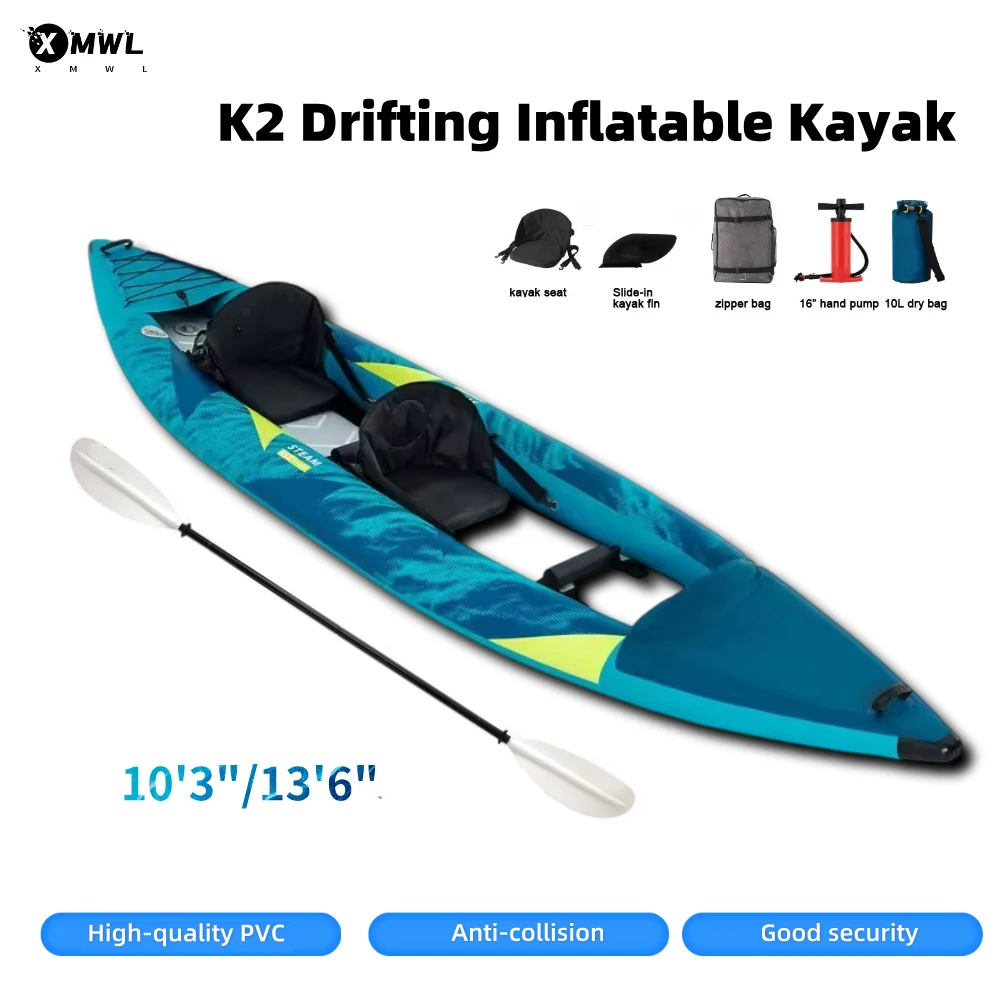 Fishing Kayak Paddle - Kajak pontonowy, łódka dmuchana 1-2 osobowa